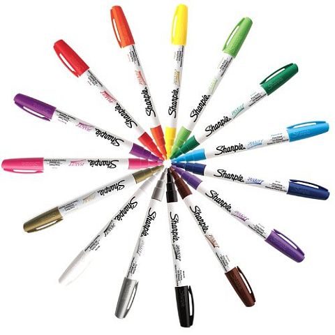 Sharpie Oil-Based Paint Marker Medium Point Permanent-Marker Schwarz