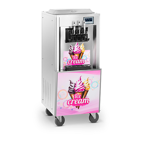 Royal Catering RCSI-23-3 Traditionelle Eismaschine 8,5 l 2000 W Silber