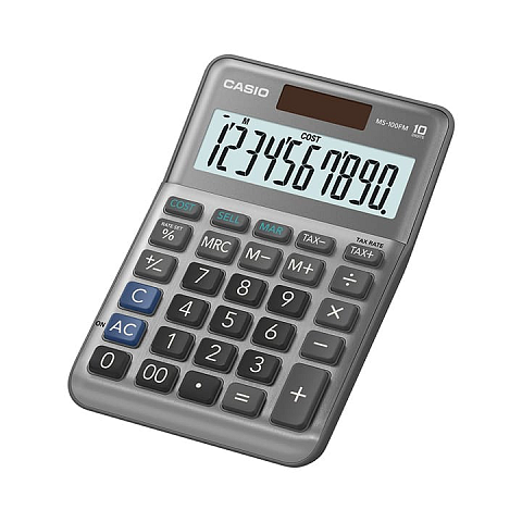 Casio MS-100FM Taschenrechner Desktop Einfacher Taschenrechner Grau