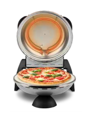 G3 Ferrari Delizia Pizzamacher/Ofen 1 Pizza/Pizzen 1200 W Schwarz, Silber