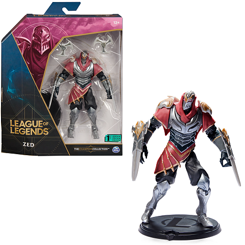 League of Legends - 15cm Zed Deluxe-Sammelfigur mit 2 Shuriken und Ausstellungssockel