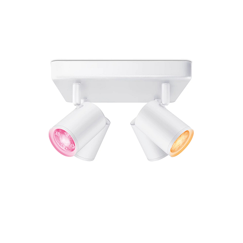 WiZ IMAGEO 4 x einstellbarer Spot Quadratische Platte