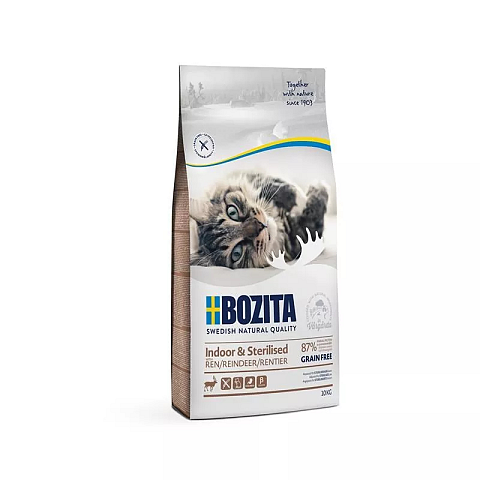 Bozita Indoor & Sterilised Getreidefrei Rentier 10 kg