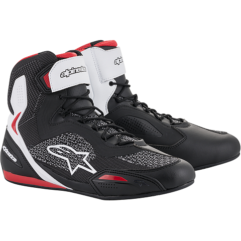 Alpinestars 2510319-123-12 Motorrad-Schuh Männlich Erwachsener Schwarz, Rot, Weiß