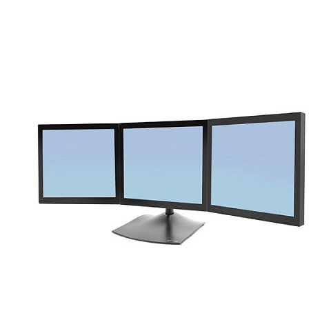 Ergotron DS Series DS100 Triple Monitor Desk Stand 53,3 cm (21") Tisch/Bank Schwarz