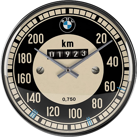 Nostalgic Art BMW Speedometer Quarzuhr Kreis Mehrfarbig