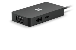 Microsoft Surface USB-C Travel Hub Kabelgebunden USB 3.2 Gen 2 (3.1 Gen 2) Type-C Schwarz