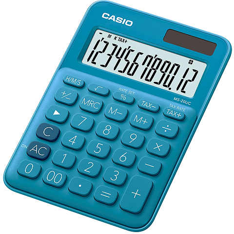 Casio MS-20UC-BU Taschenrechner Desktop Einfacher Taschenrechner Blau