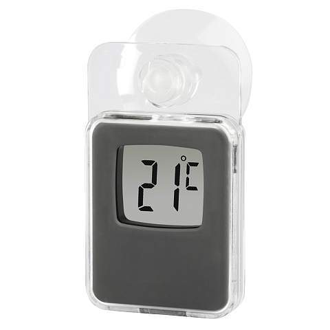 Hama 00186397 Umgebungsthermometer Elektronisches Umgebungsthermometer Drinnen/Draußen Grau