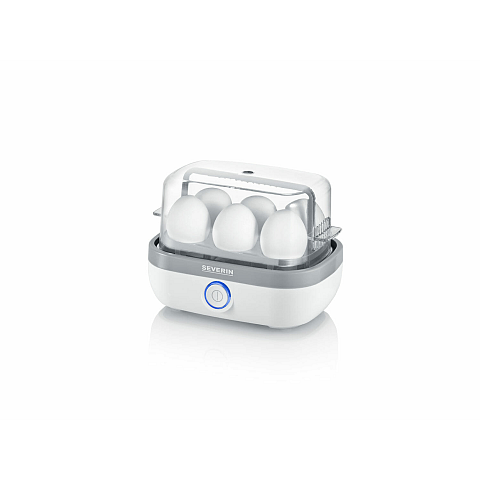 Severin EK 3164 Eierkocher 6 Eier 420 W Grau, Weiß