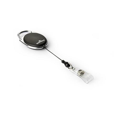 Durable BADGE REEL STYLE Namensschild mit Jojo Schwarz 10 Stück(e)