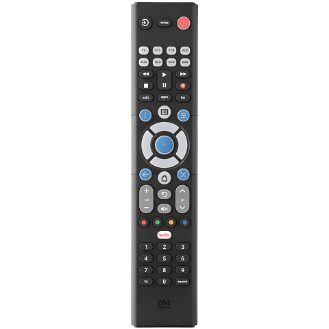 One For All Essence 8 Fernbedienung Audio, DVD/Blu-ray, Spielekonsole, Media player, PC, Soundbar-Lautsprecher, TV Drucktasten