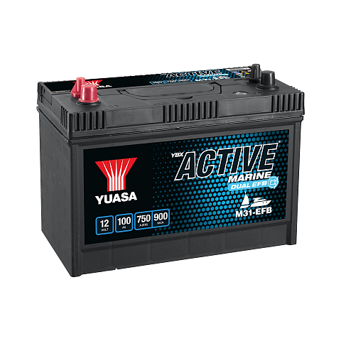Yuasa M31EFB Fahrzeugbatterie EFB (Enhanced Flooded Battery) 100 Ah 12 V 750 A Marine