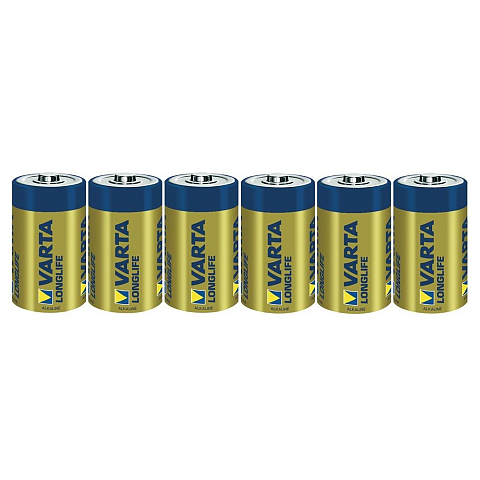 Varta Longlife Extra D, 6x Einwegbatterie Alkali