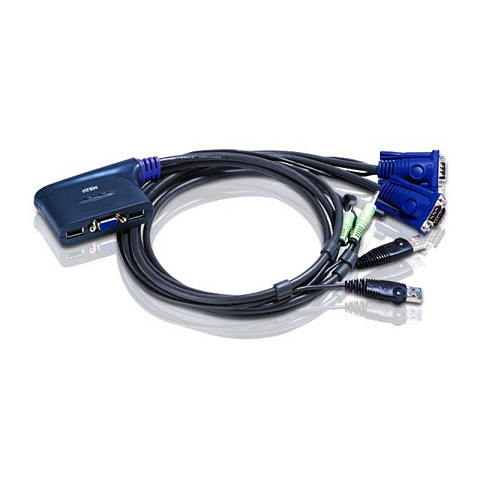 ATEN 2-Port-USB-VGA/Audio-Kabel-KVM-Switch (0,9 m)