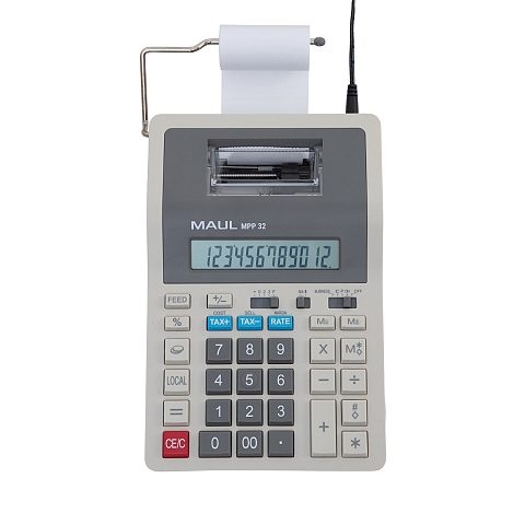 MAUL MPP 32 Taschenrechner Desktop Druckrechner Grau, Weiß