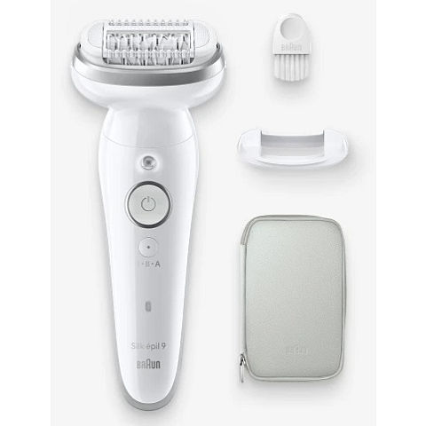 Braun Silk-épil 9 BR2-225328 Epilierer 40 Pinzette Grau, Weiß