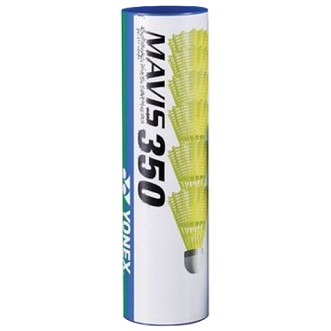 YONEX Mavis 350 6 Stück(e) Synthetischer Federball Gelb