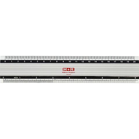 M+R 1820 Schreibtisch-Lineal 200 mm Aluminium 1 Stück(e)