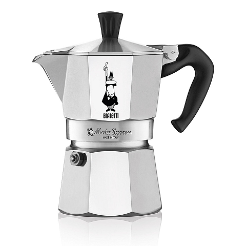 Bialetti Moka Express Mokka-Kanne 0,2 l Aluminium, Schwarz