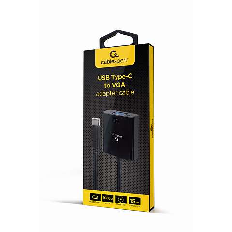 Gembird A-CM-VGAF-01 USB-Grafikadapter 1920 x 1080 Pixel Schwarz