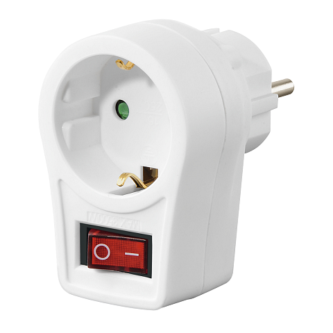 Hama 00223212 Netzstecker-Adapter Typ F Weiß