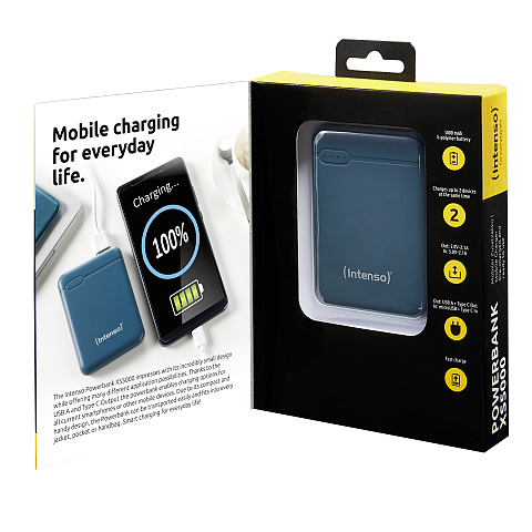 Intenso XS5000 Lithium Polymer (LiPo) 5000 mAh Farbe Petrol