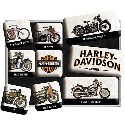 Nostalgic Art Harley Davidson Kühlschrankmagnet Mehrfarbig 9 Stück(e)