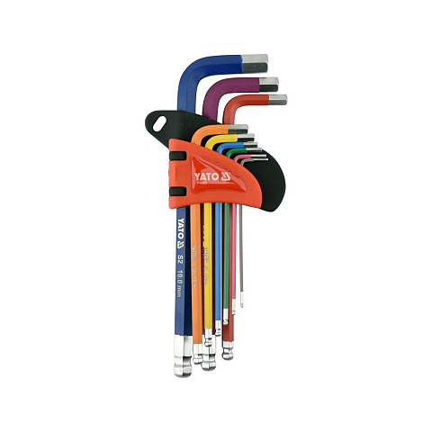 Yato YT-05632 Sechskantschlüssel L-förmiger Inbusschlüssel-Satz Metrisch 9 Stück(e)