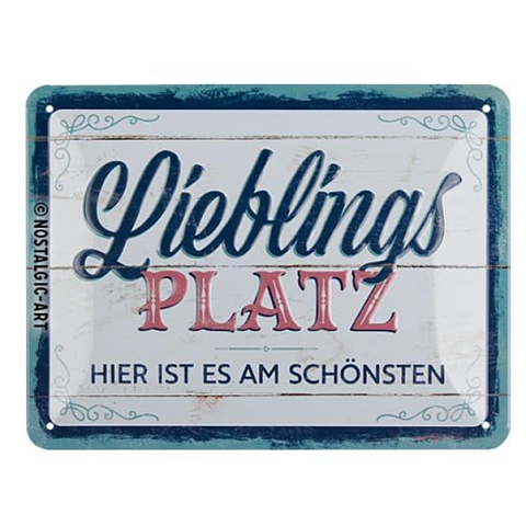 Nostalgic Art 45104976 Dekoratives Schild & Tafel für drinnen Metall Mehrfarbig