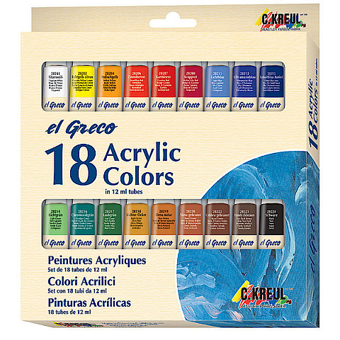 KREUL 28251 Bastel- & Hobby-Farbe Acrylfarbe 12 ml 18 Stück(e)