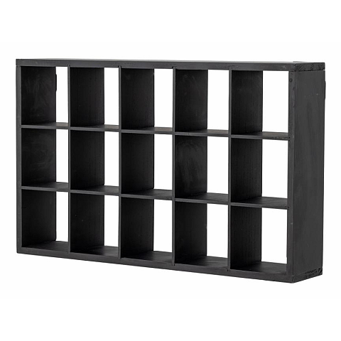 Bloomingville Olinn Modulares Regal Wandverteiler Holz Schwarz