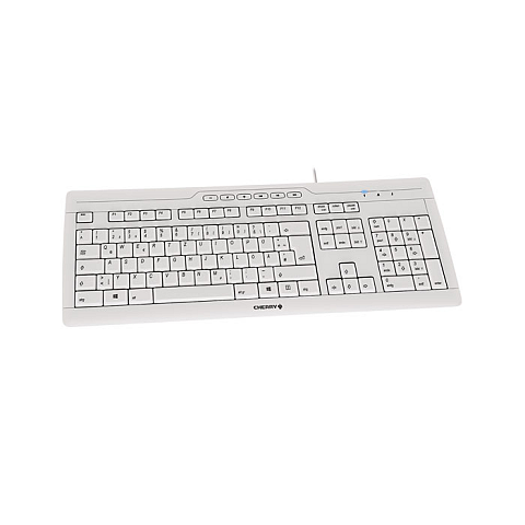 CHERRY STREAM 3.0 Tastatur Universal USB QWERTZ Deutsch Grau, Weiß
