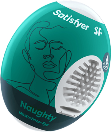 Satisfyer Masturbator Egg - Naughty Ei-Masturbator Thermoplastisches Elastomer (TPE)