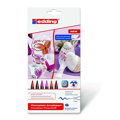 Edding 4200 Anthrazit, Bordeaux, Orange, Pink, Rot 6 Stück(e)