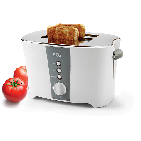 ECG ST 818 Toaster 2 Scheibe(n) 800 W Grau, Edelstahl