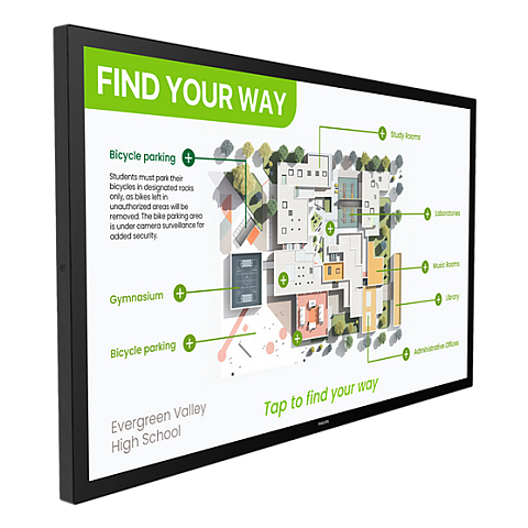 Philips 3000 series 55BDL3751T/00 Signage-Display Interaktiver Flachbildschirm 138,4 cm (54.5") LCD WLAN 450 cd/m² 4K Ultra HD Schwarz Touchscreen Eingebauter Prozessor Android
