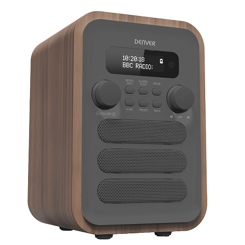 Denver DAB-48GREY Persönlich Digital Grau, Holz