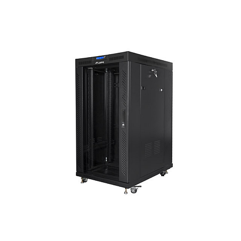Lanberg FF01-8022-12BL Rack 22U Freistehendes Gestell Schwarz