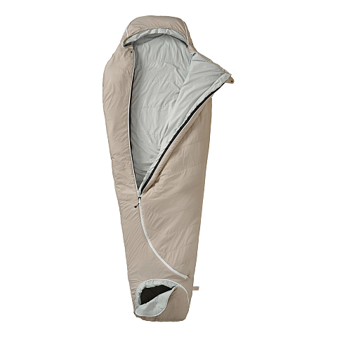 Grüezi Bag Wolle Tropical 10°C Erwachsener Mumienschlafsack Polyamid, Polyester, Polyacticsäure (PLA), Wolle Beige