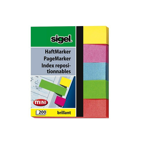 Sigel HN625 selbstklebendes Etikett Blau, Grün, Pink, Rot, Gelb 200 Stück(e)