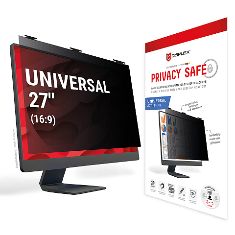 Displex PRIVACY SAFE Magnetischer 2-Wege Blickschutzfilter für Desktop Monitor 27'' (16:9)