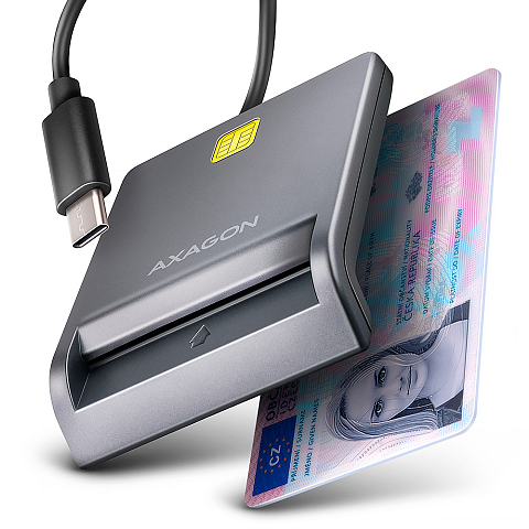 Axagon CRE-SM3TC USB-C Smart / ID Card FlatReader Karteleser