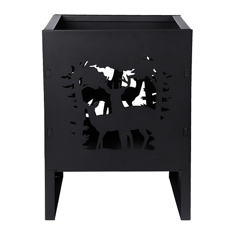 Esschert Design FF484 Kamin Draußen Tragbare Feuerstelle Brennholz Schwarz