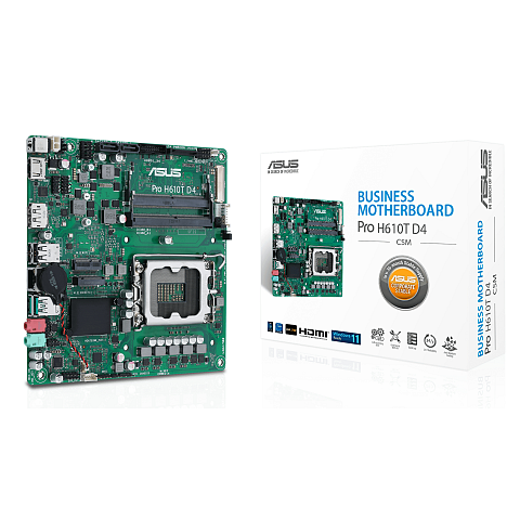 ASUS Pro H610T D4-CSM Intel H610 LGA 1700 Thin Mini ITX