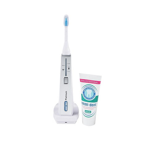 Emmi-dent 60065106 Elektrische Zahnbürste Erwachsener Schallzahnbürste Blau, Grau, Weiß