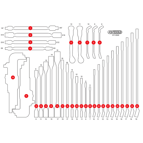 KS Tools 811.0049-97 Werkzeugkoffer-Zubehör