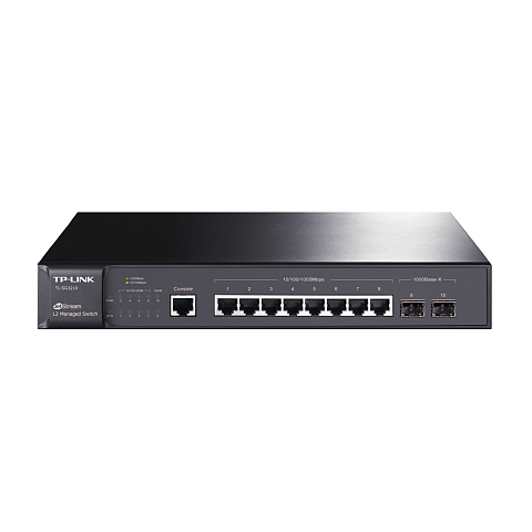 TP-Link TL-SG3210 Managed L2 Gigabit Ethernet (10/100/1000) 1U Schwarz