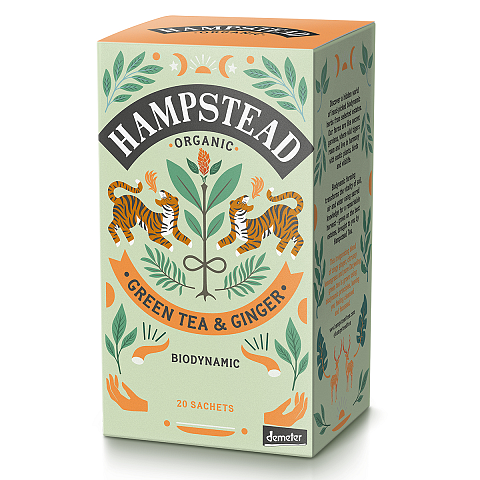 Hampstead Tea Grüntee Ingwer demeter Grüner Tee