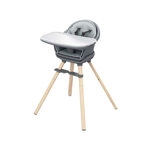 Maxi-Cosi Moa Multifunktions-Hochstuhl Gepolsterter Sitz Graphit, Grau, Holz